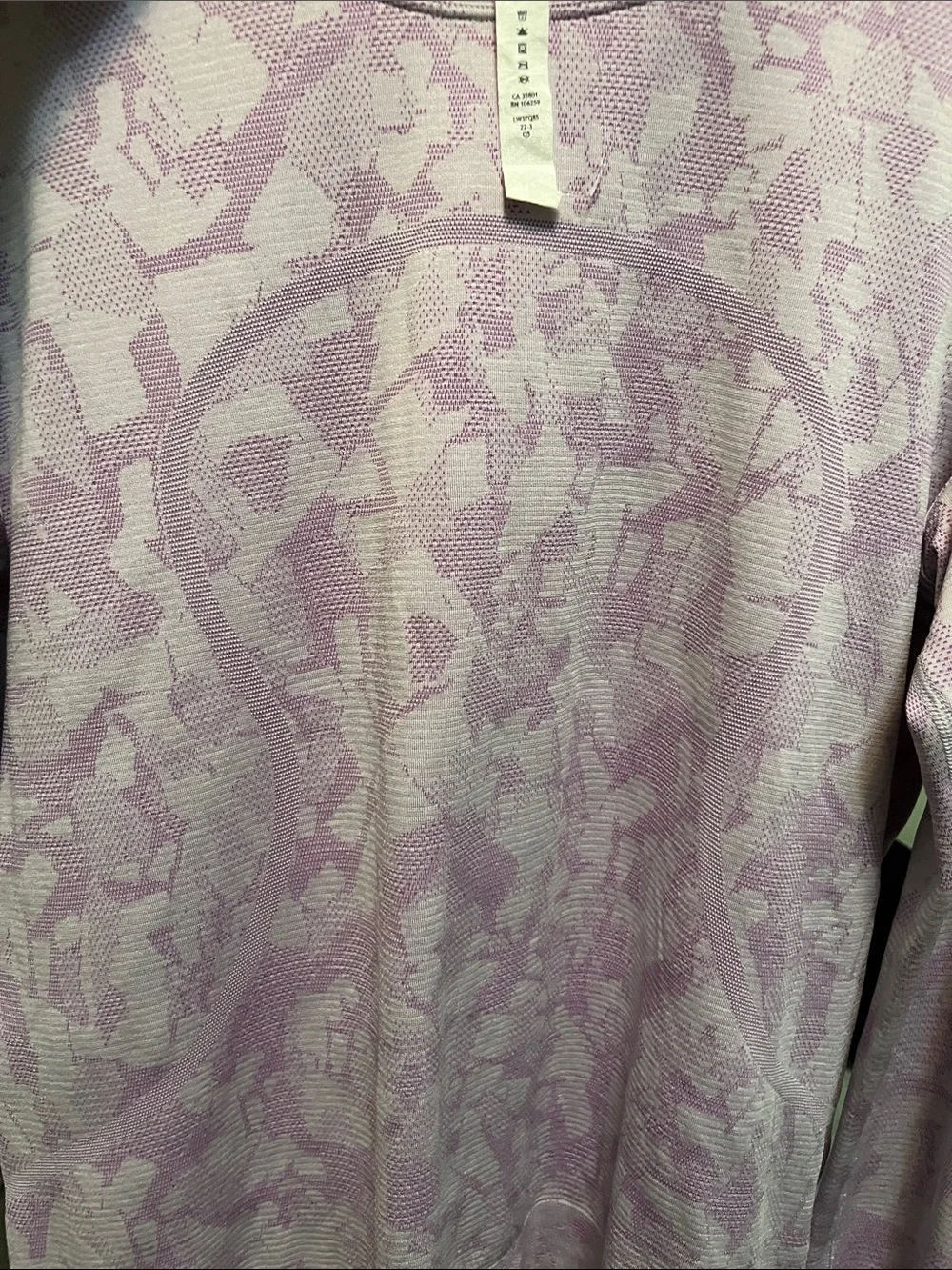 lululemon athletica Light Purple Floral Long Sleeve Tee Sz 10 - Picture 6 of 6